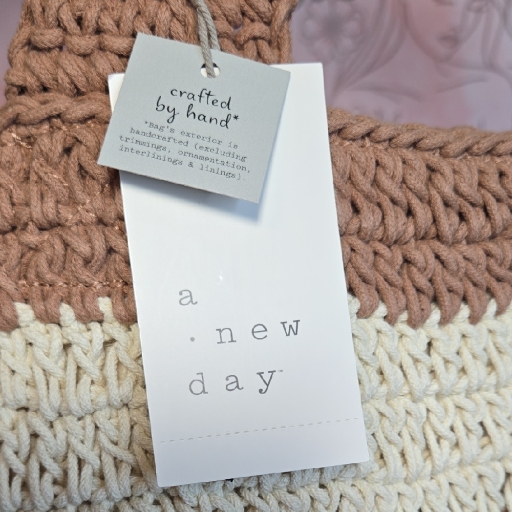 a new day Brown and Cream Woven Tote - Picture 2 of 9